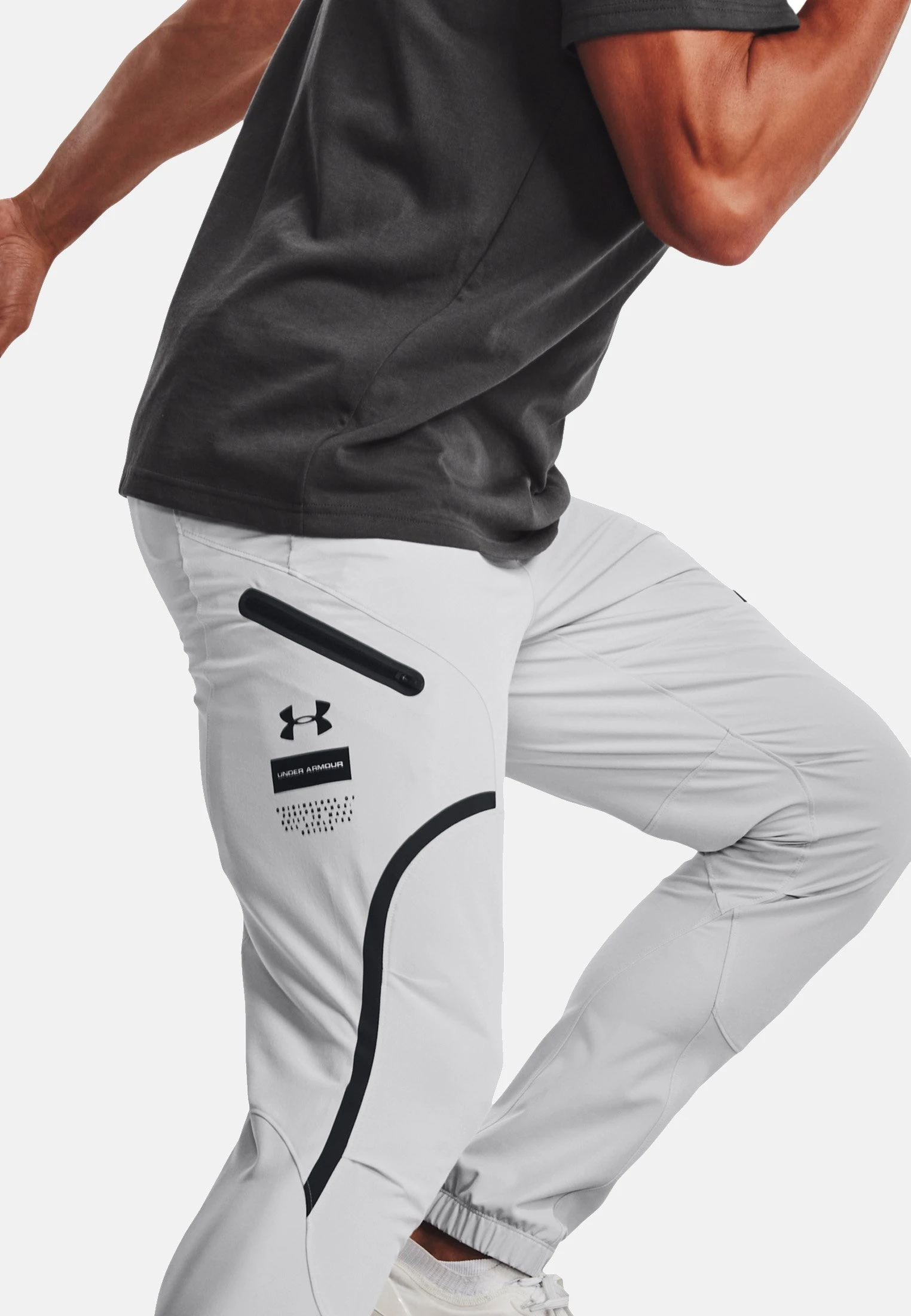 Under Armour UNSTOPPABLE PANTS - Spodnie Treningowe - Halo Gray / / Black 4 Under Armour UNSTOPPABLE PANTS - Spodnie Treningowe - Halo Gray / / Black - obrazek 4