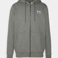 Under Armour ESSENTIAL - Bluza Rozpinana - Pitch Gray Medium Heather/white -Under Armour shop 021ab01893c447c89ef7395c14934db9 scaled