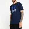 Under Armour GL FOUNDATION SS - Koszulka Sportowa - Academy/steel/royal