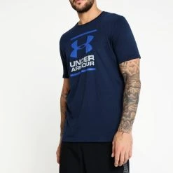 Under Armour GL FOUNDATION SS - Koszulka Sportowa - Academy/steel/royal