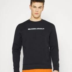 Under Armour SUMMIT CREW - Bluza - Black/white