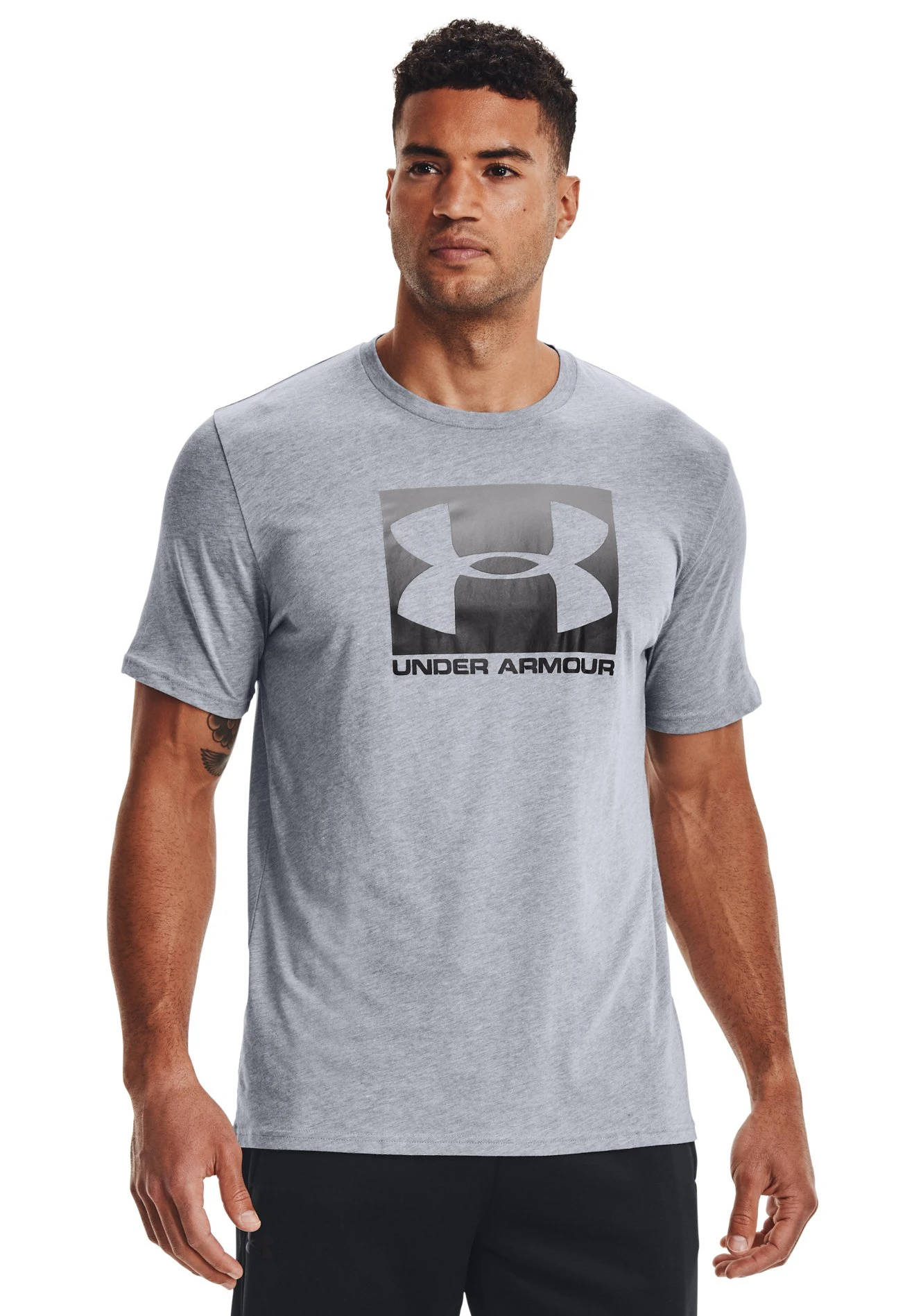 Under Armour BOXED STYLE - T-shirt Z Nadrukiem - Grey 2 Under Armour BOXED STYLE - T-shirt Z Nadrukiem - Grey - obrazek 2