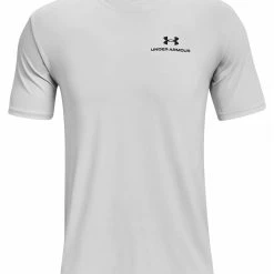 Under Armour UA RUSH ENERGY - T-shirt Z Nadrukiem - Hellgrau -Under Armour shop 044f17fae1754b1885679f43fdee1b4b