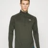 Under Armour TECH ZIP - Bluzka Z Długim Rękawem - Baroque Green/white