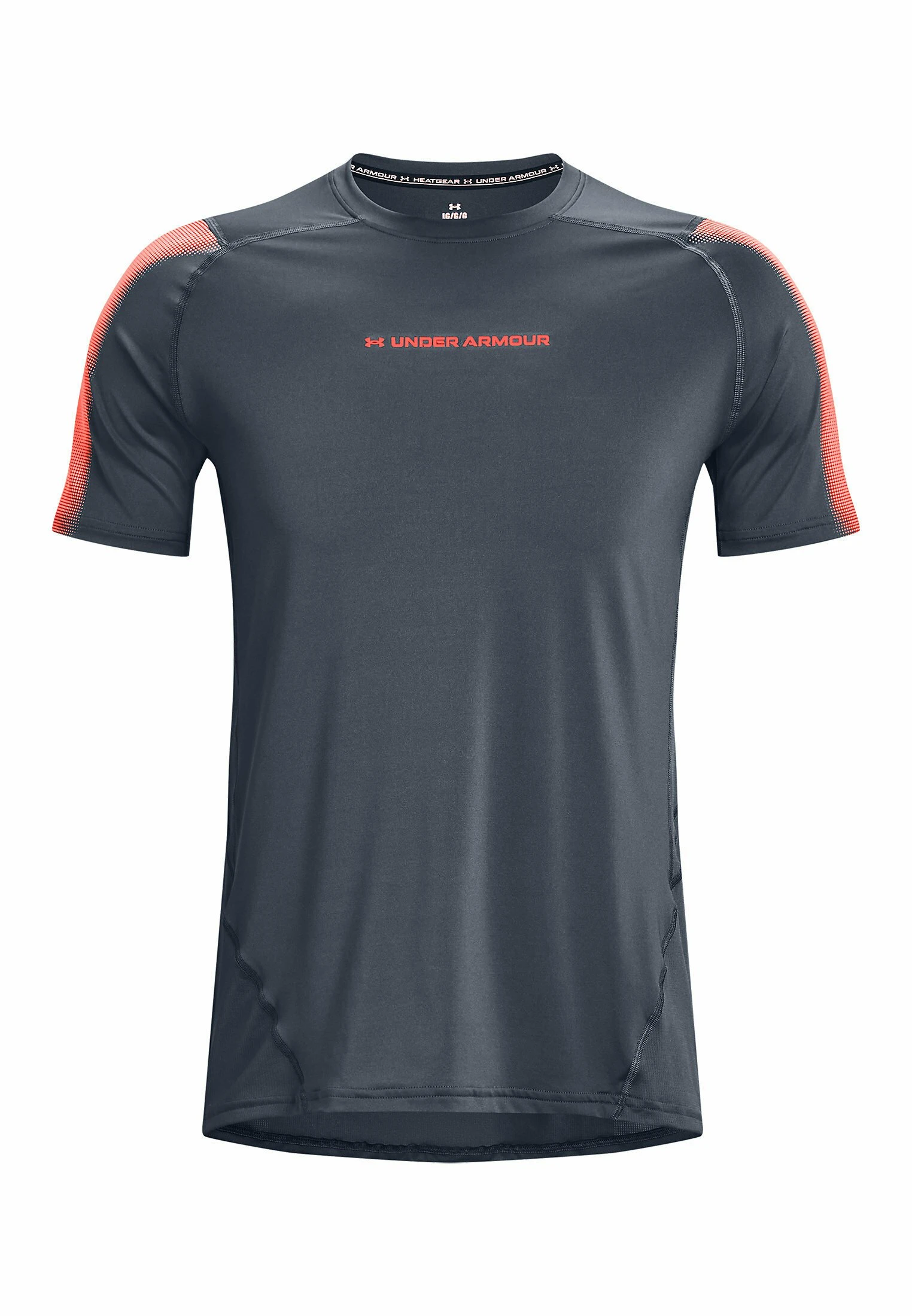 SHORT-SLEEVES HG NOV - T-shirt z nadrukiem - downpour gray Under Armour SHORT-SLEEVES HG NOV - T-shirt Z Nadrukiem - Downpour Gray -Under Armour shop 04bb3f0e7ad64e92bad53811afd5b35a