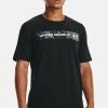 Under Armour SHORT SLEEVE CAMO CHEST STRIPE - Koszulka Sportowa - Black