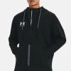 Under Armour LONG SLEEVE ACCELERATE - Bluza Z Kapturem - Black