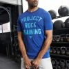Under Armour ROCK TRAINING - T-shirt Z Nadrukiem - Blue Mirage/blue Surf