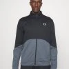 Under Armour FASHION JACKET - Bluza Rozpinana - Black/pitch Gray/white