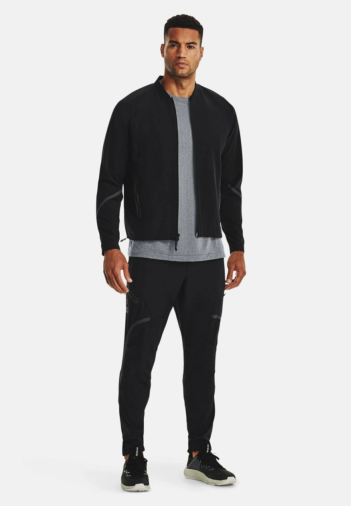 Under Armour LONG-SLEEVES UNSTOPPABLE - Kurtka Sportowa - Black 2 Under Armour LONG-SLEEVES UNSTOPPABLE - Kurtka Sportowa - Black - obrazek 2