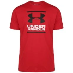 Under Armour FOUNDATION - T-shirt Z Nadrukiem - Red / White