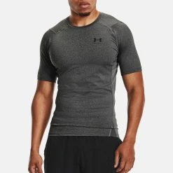 Under Armour HG COMPRESSION - Koszulka Sportowa - Carbon Heather