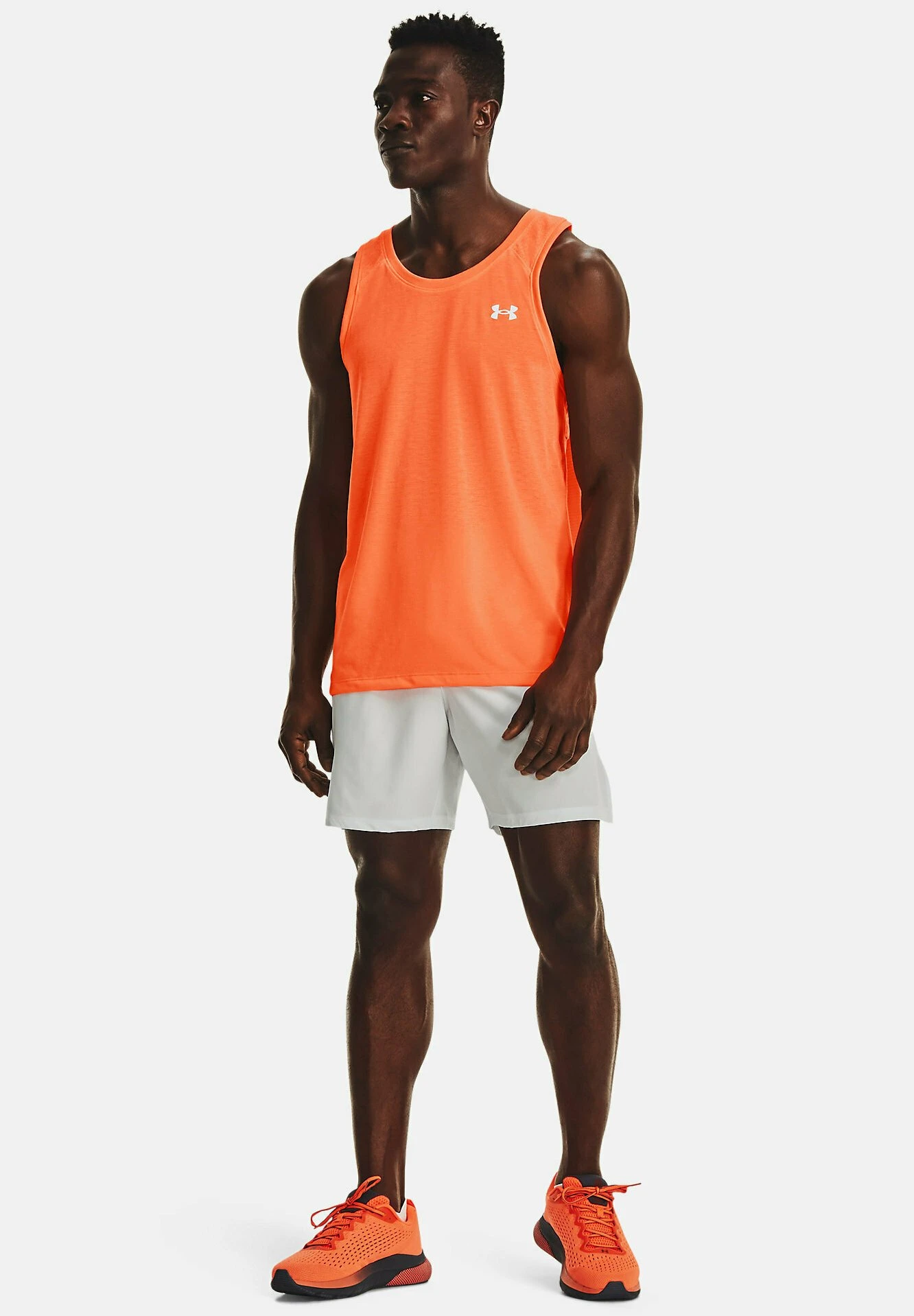 Under Armour STREAKER SINGLET - Top - Orange Blast 2 Under Armour STREAKER SINGLET - Top - Orange Blast - obrazek 2