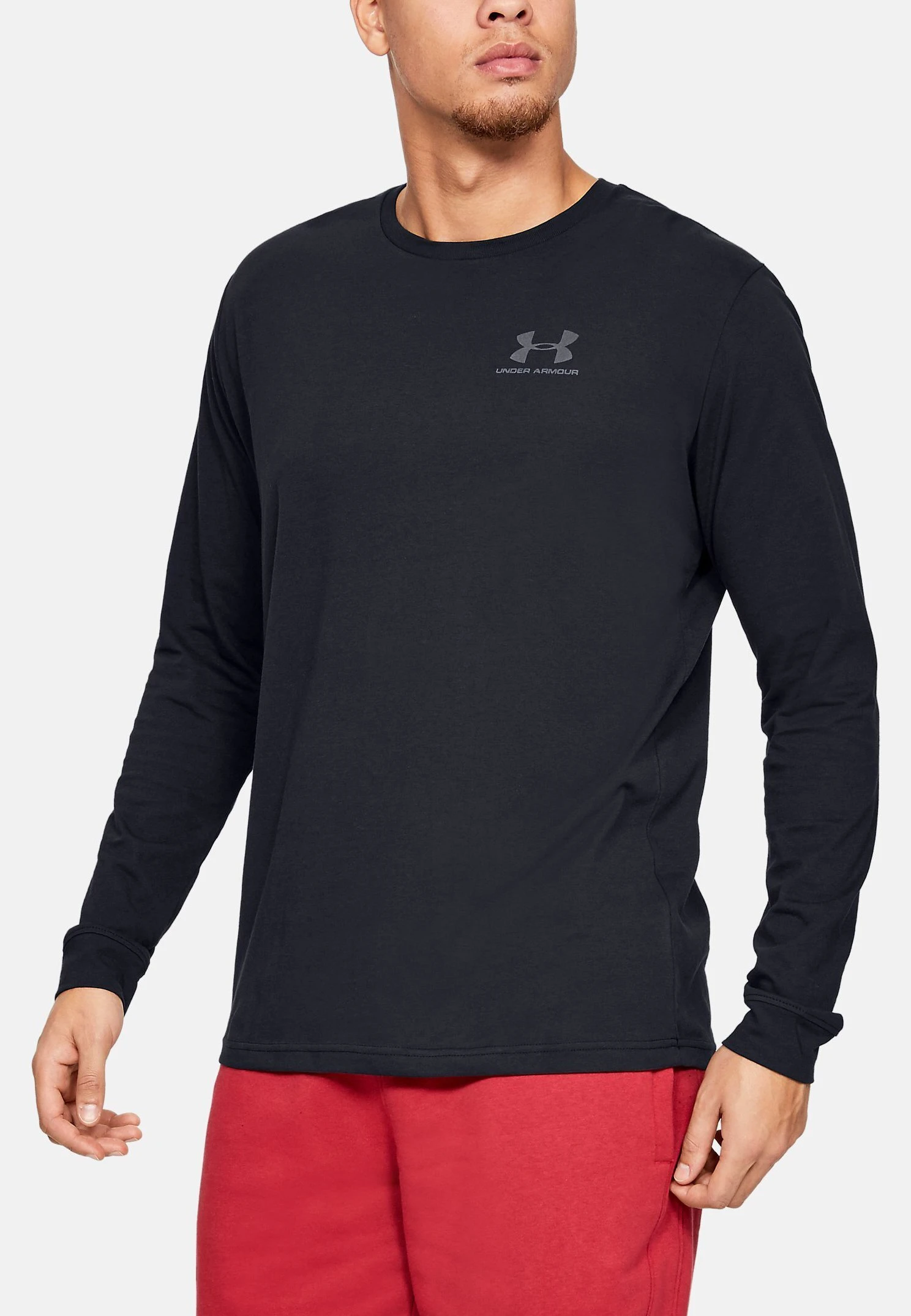 Under Armour SPORTSTYLE LEFT CHEST - Koszulka Sportowa - Black 2 Under Armour SPORTSTYLE LEFT CHEST - Koszulka Sportowa - Black - obrazek 2