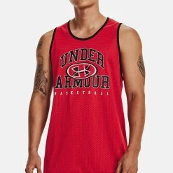 Under Armour SLEEVELESS BASELINE REVERSIBLE - Koszulki NBA - Red