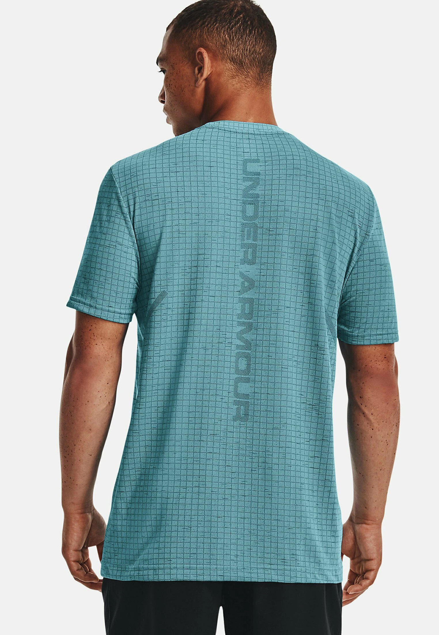 Under Armour SHORT SLEEVES UA SEAMLESS GRID SS - Koszulka Sportowa - Glacier Blue 3 Under Armour SHORT SLEEVES UA SEAMLESS GRID SS - Koszulka Sportowa - Glacier Blue - obrazek 3