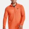Under Armour TECH ZIP - Bluzka Z Długim Rękawem - Orange Blast
