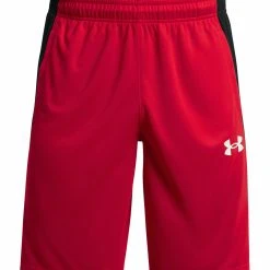 Under Armour BASELINE 10IN - Krótkie Spodenki Sportowe - Red -Under Armour shop 2623095e83154d7c8db14843ce42f511