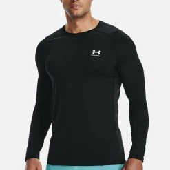 Under Armour HG FITTED LS - Bluzka Z Długim Rękawem - Black