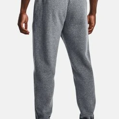 Under Armour ESSENTIAL - Spodnie Treningowe - Pitch Gray Medium Heather / / White -Under Armour shop 2bf79f0c95a84910b5a7880f7c33c750