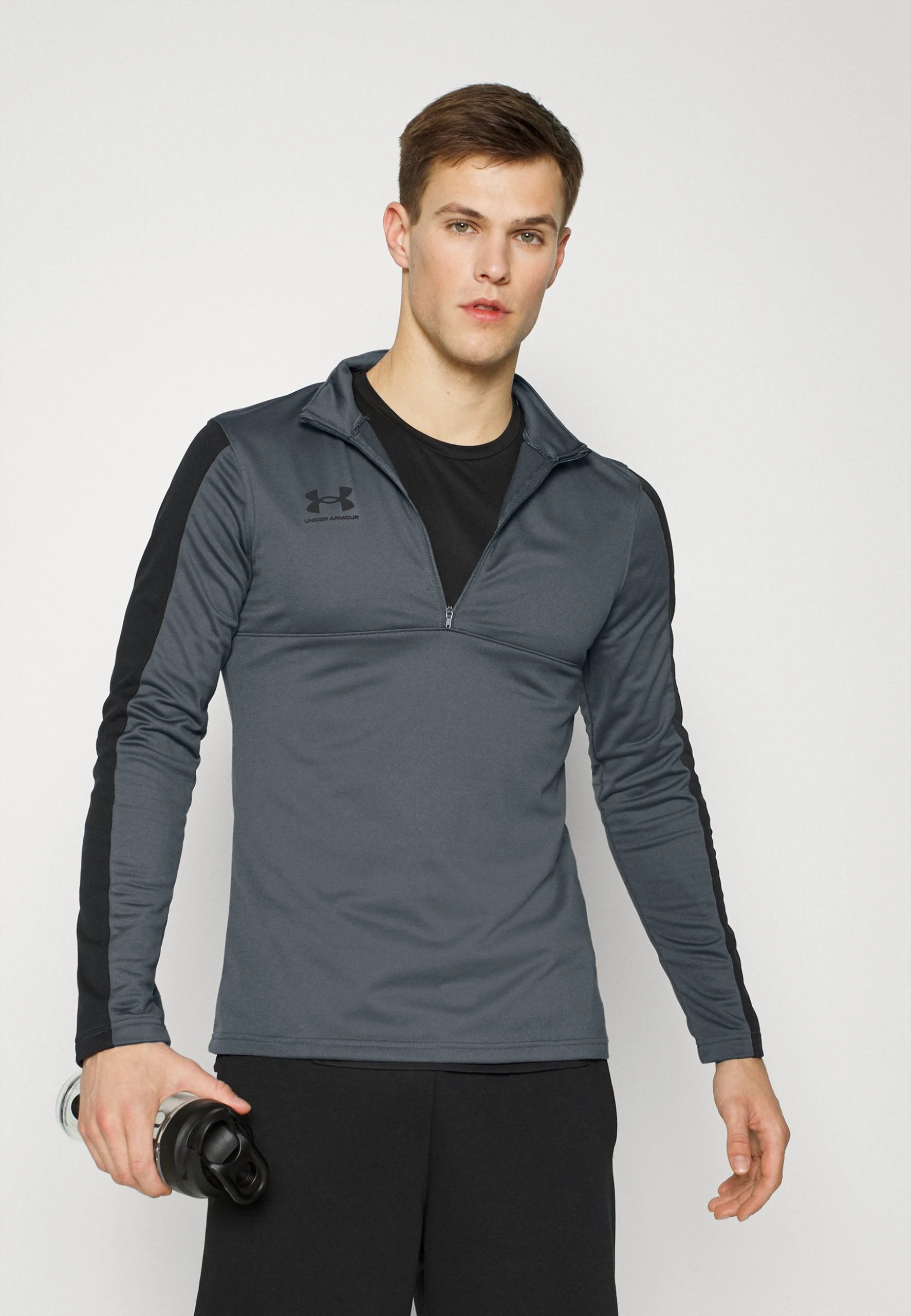 Under Armour CHALLENGER MIDLAYER - Bluzka Z Długim Rękawem - Pitch Gray/black 4 Under Armour CHALLENGER MIDLAYER - Bluzka Z Długim Rękawem - Pitch Gray/black - obrazek 4