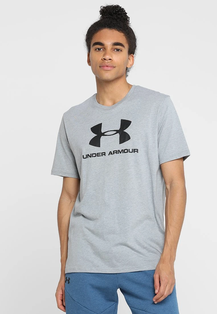 STYLE LOGO - T-shirt z nadrukiem - steel light heather/black Under Armour STYLE LOGO - T-shirt Z Nadrukiem - Steel Light Heather/black -Under Armour shop 2f0d0406be8243f9aeced78a49ac7b7a