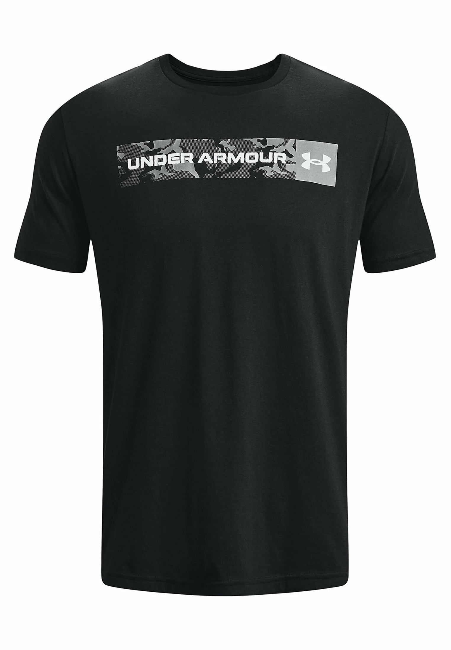 SHORT SLEEVE CAMO CHEST STRIPE - Koszulka sportowa - black Under Armour SHORT SLEEVE CAMO CHEST STRIPE - Koszulka Sportowa - Black -Under Armour shop 30170c28e40a4e8eac1b56c22f12feb4
