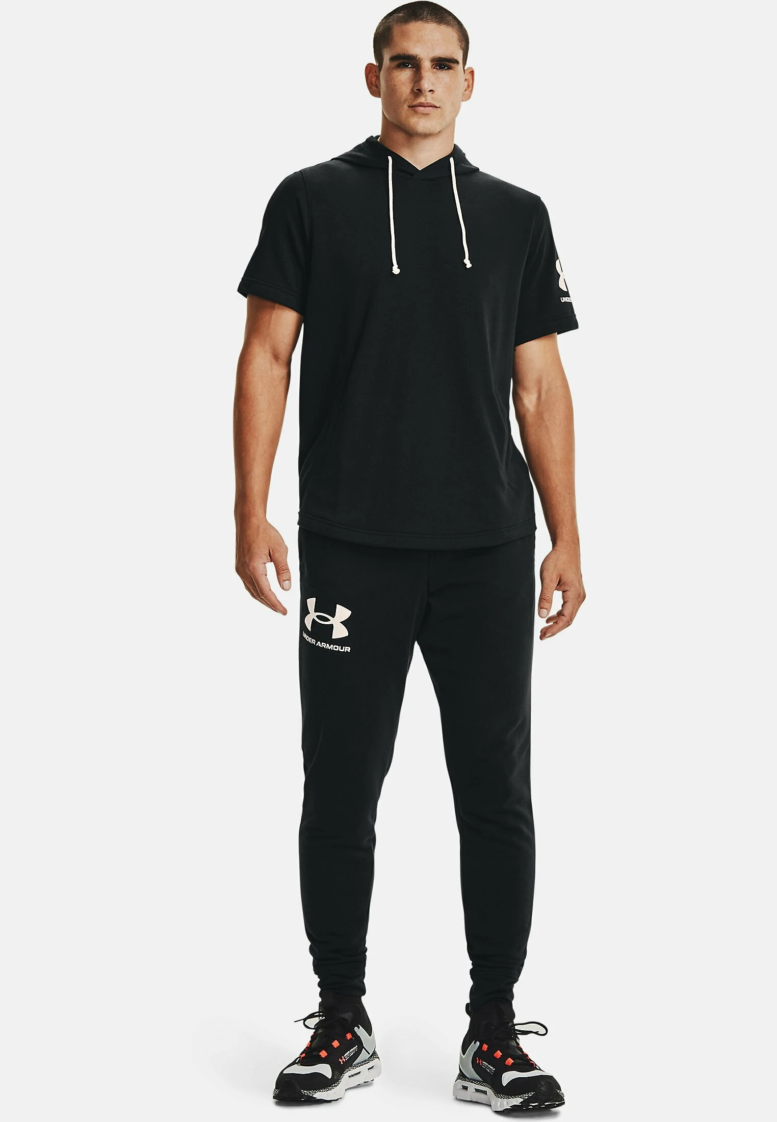 Under Armour RIVAL TERRY - Spodnie Treningowe - Black 2 Under Armour RIVAL TERRY - Spodnie Treningowe - Black - obrazek 2