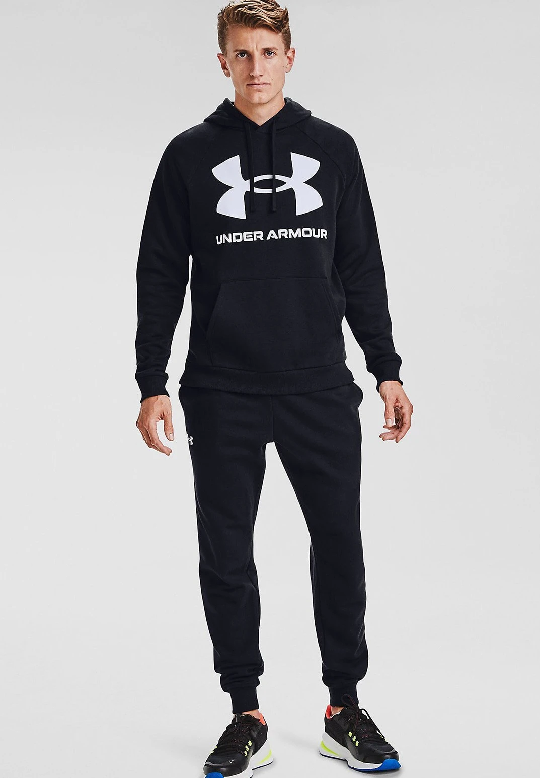 RIVAL BIG HD - Bluza z kapturem - black Under Armour RIVAL BIG HD - Bluza Z Kapturem - Black -Under Armour shop 34c744a5e6204229b261da87ed663991