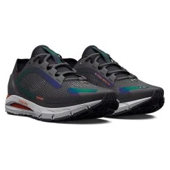 Under Armour HOVR SONIC 5 STORM - Obuwie Do Biegania Treningowe - Jet Gray / Mod Gray / Blaze Orange