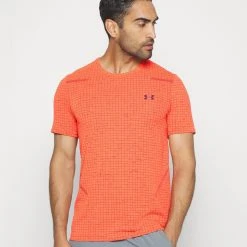 Under Armour SEAMLESS GRID - Koszulka Sportowa - Beta/dark Maroon