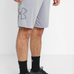 Under Armour UA TECH GRAPHIC - Krótkie Spodenki Sportowe - Steel/black
