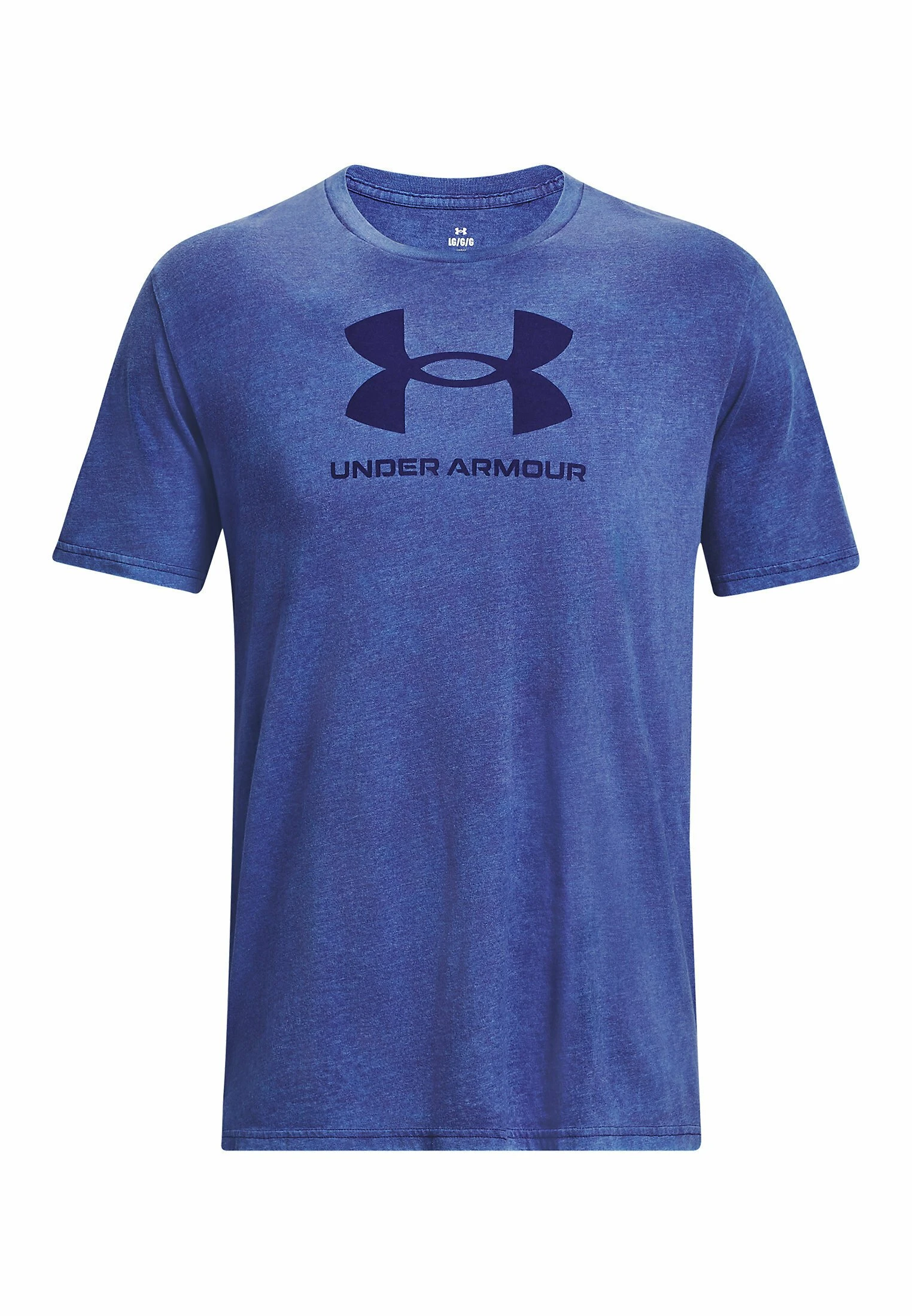 SHORT SLEEVE GRAPH UA WASH TONAL SPORTSTYLE SS - T-shirt z nadrukiem - sonar blue medium heather Under Armour SHORT SLEEVE GRAPH UA WASH TONAL SPORTSTYLE SS - T-shirt Z Nadrukiem - Sonar Blue Medium Heather -Under Armour shop 3d928553755a46b9b5ff6ccc2c966f98