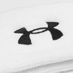 Under Armour PERFORMANCE WRISTBANDS - Opaska Z Froty - White/black -Under Armour shop 41619e45bfef4a4eb49cd803e5e9a28a