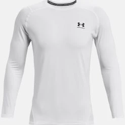 Under Armour HG FITTED LS - Bluzka Z Długim Rękawem - White -Under Armour shop 41ce771ff27342a39104113b32a1af03