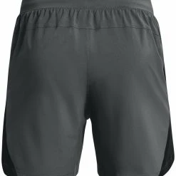 Under Armour LAUNCH - Krótkie Spodenki Sportowe - Pitch Gray (012) -Under Armour shop 49809292179e4eb8abb42476af838fa5