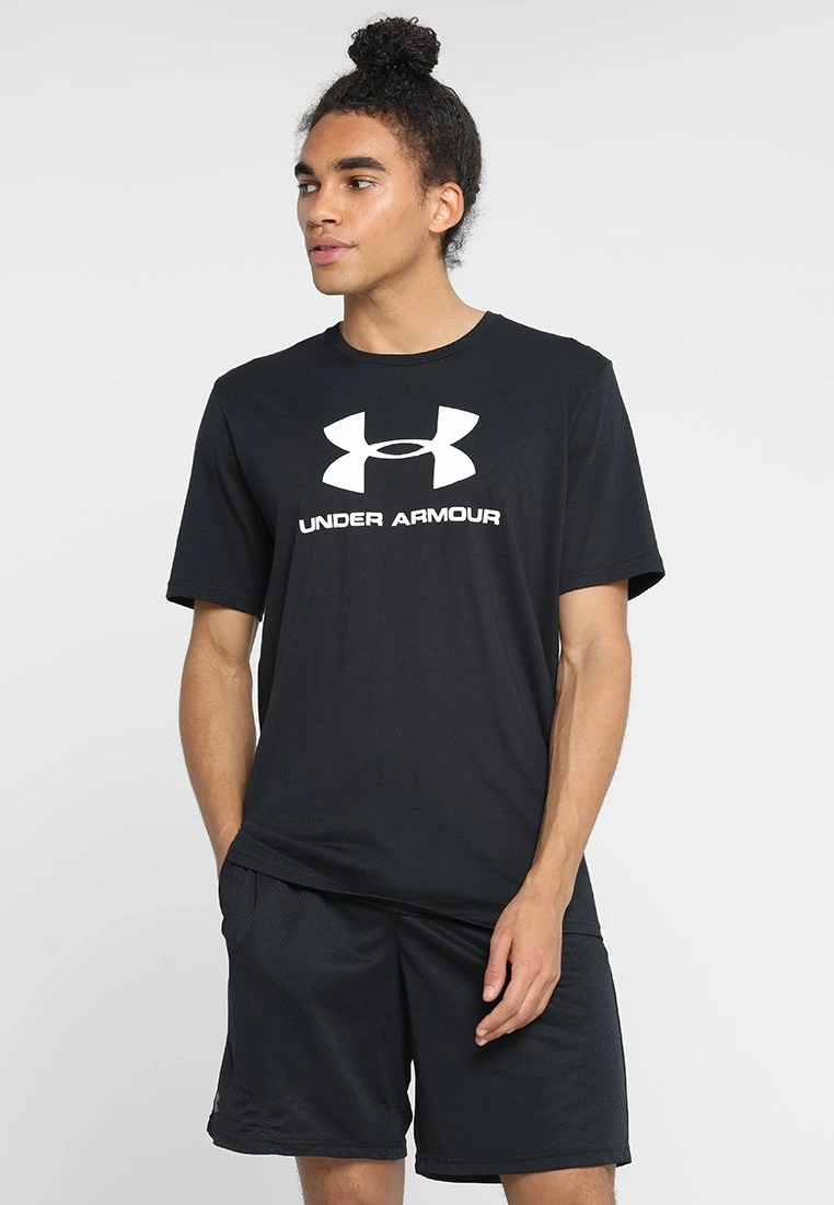 STYLE LOGO - T-shirt z nadrukiem - black/white Under Armour STYLE LOGO - T-shirt Z Nadrukiem - Black/white -Under Armour shop 49f74482a7d24b95936f29f7c4a51996