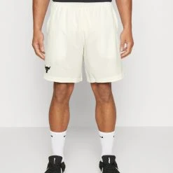 Under Armour ROCK SHORTS - Krótkie Spodenki Sportowe - Ivory/black