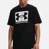 Under Armour ABC CAMO BOXED LOGO - T-shirt Z Nadrukiem - Black