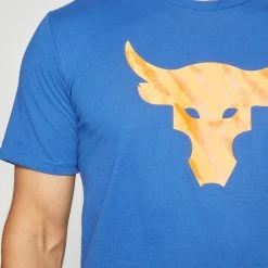 Under Armour ROCK BRAHMA BULL - T-shirt Z Nadrukiem - Blue Mirage/orange Blast -Under Armour shop 4fb67bca7ba141bfb0391f57eeb4af30 scaled
