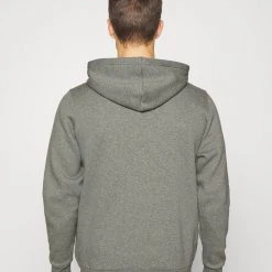 Under Armour ESSENTIAL - Bluza Rozpinana - Pitch Gray Medium Heather/white -Under Armour shop 4fdcb3bce0fc4a63bcb9137d630ce4fc scaled