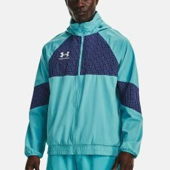 Under Armour WARMUP TOPS UA ACCELERATE - Kurtka Sportowa - Glacier Blue