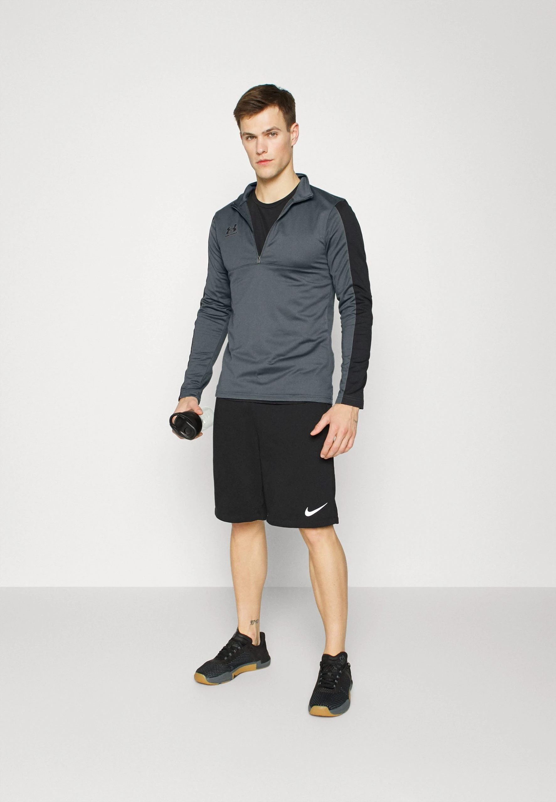 Under Armour CHALLENGER MIDLAYER - Bluzka Z Długim Rękawem - Pitch Gray/black 2 Under Armour CHALLENGER MIDLAYER - Bluzka Z Długim Rękawem - Pitch Gray/black - obrazek 2