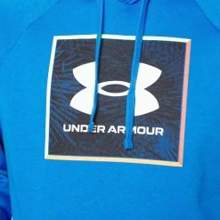 Under Armour RIVAL GRAPHIC HOODIE - Bluza - Victory Blue/white -Under Armour shop 55fed394564c4de3a454239122d453f2 scaled