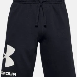 Under Armour RIVAL BIG LOGO - Krótkie Spodenki Sportowe - Black -Under Armour shop 58ddaeb8e8124d56ae3d566fc14b141c