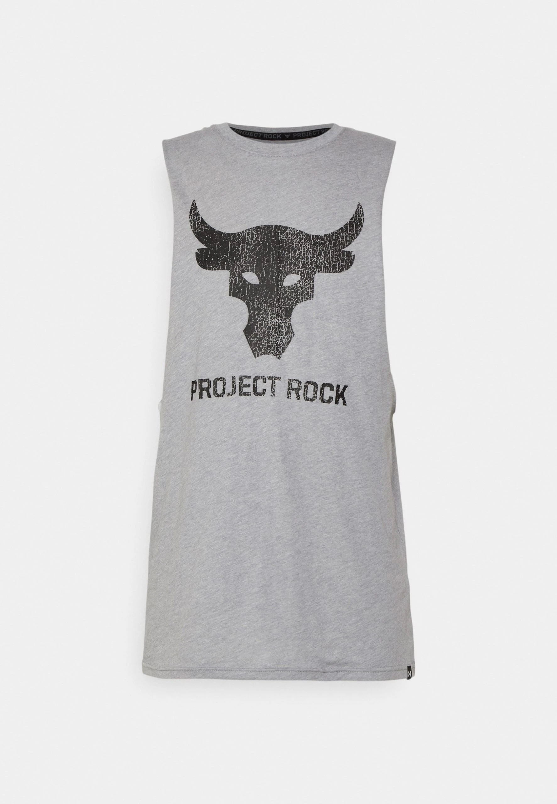 Under Armour PROJECT ROCK BRAHMA BULL TANK - Top - Steel Light Heather/black 5 Under Armour PROJECT ROCK BRAHMA BULL TANK - Top - Steel Light Heather/black - obrazek 5