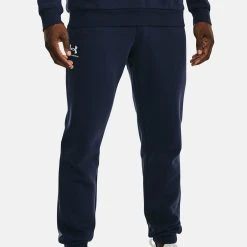 Under Armour ESSENTIAL - Spodnie Treningowe - Midnight Navy
