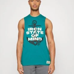 Under Armour PJT ROCK STATE OF MIND MUSCLE TANK - Top - Coastal Teal/black