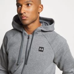 Under Armour RIVAL HOODIE - Bluza Rozpinana - Pitch Gray Light Heather/onyx White -Under Armour shop 5ff99c1766af43c586dfbddd1381a06f scaled