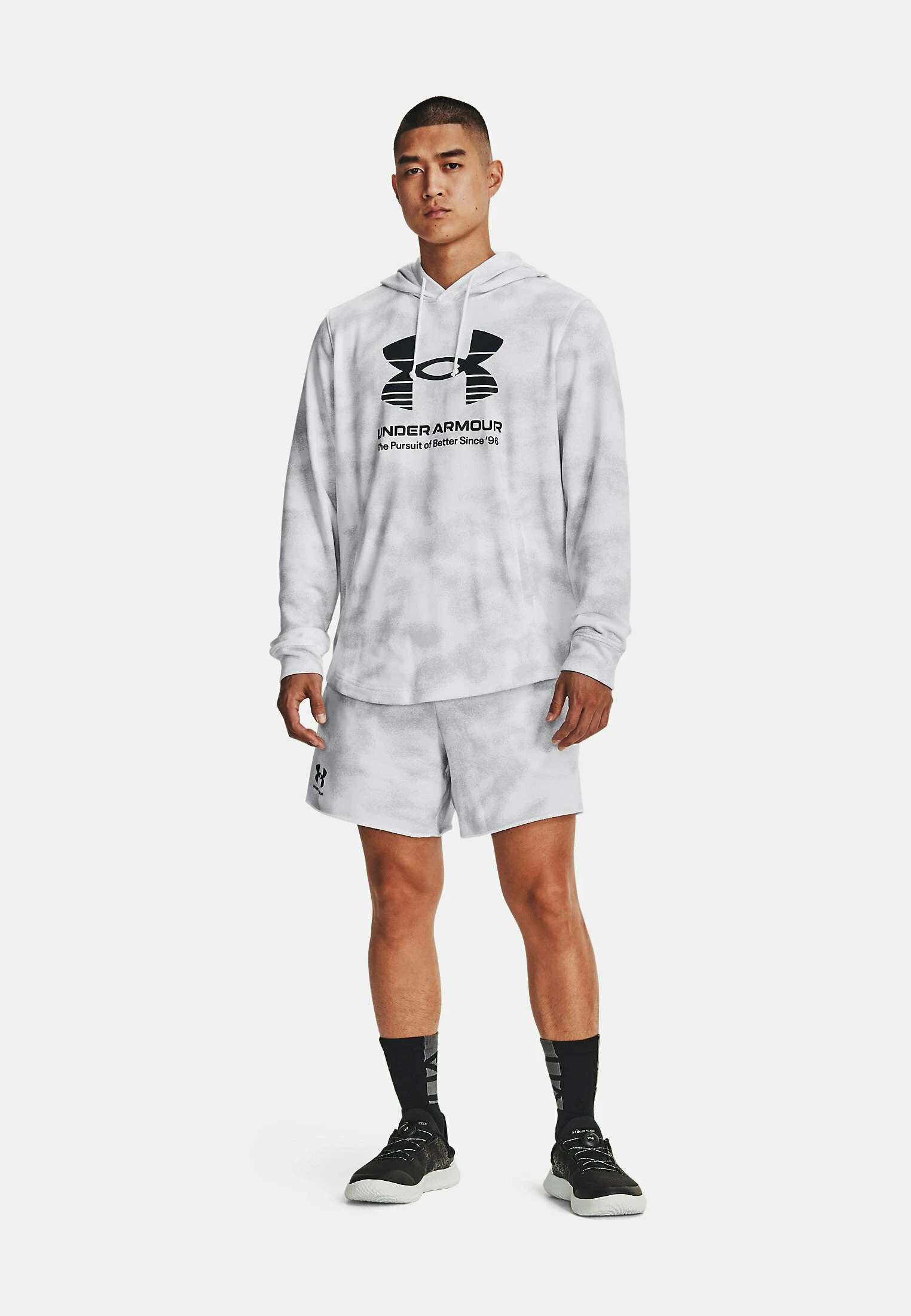 UA RIVAL TERRY NOVELTY HD - Bluza z kapturem - white Under Armour UA RIVAL TERRY NOVELTY HD - Bluza Z Kapturem - White -Under Armour shop 601facace5d643b087bb084cb2d52cb9